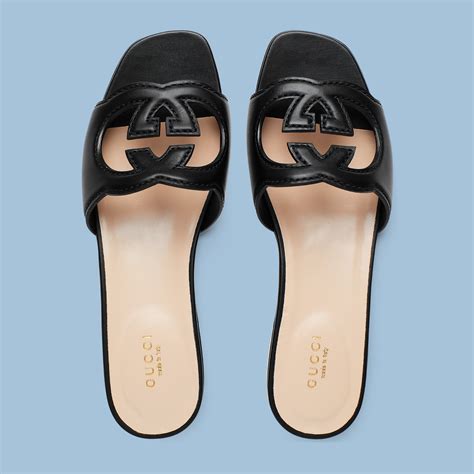 gucci cut slide|Gucci slides women's.